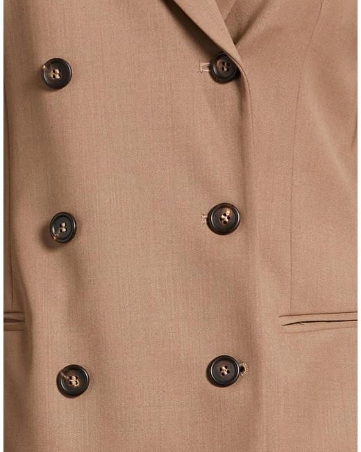 Brunello Cucinelli Brown Solid-Color Wool Suit