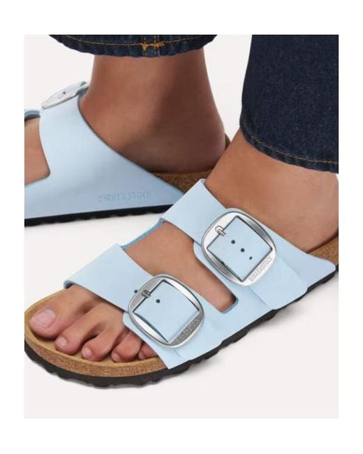 Birkenstock White Two-Strap Flat Sandals
