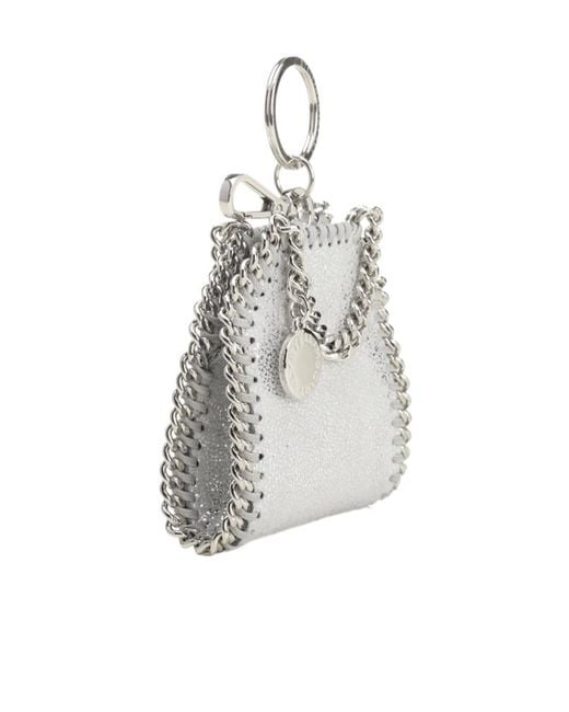 Stella McCartney Gray Falabella Airpods Case Keyring