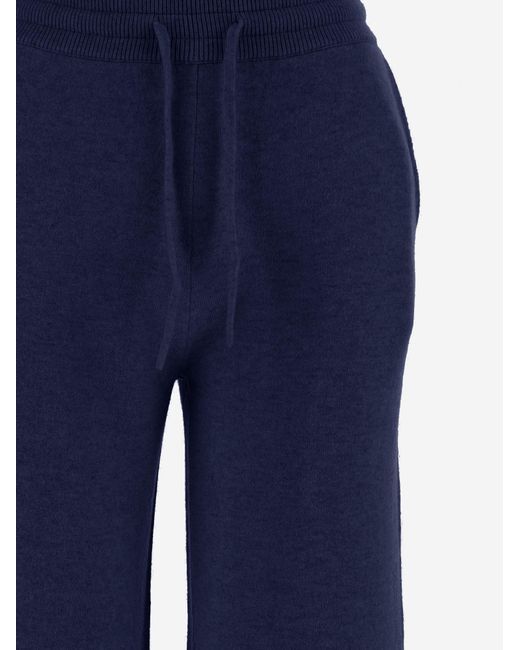 arch4 Blue Wide-Leg Knitted Trousers