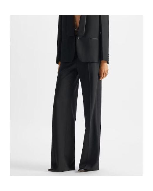 Fendi Black Wool Tuxedo Pants