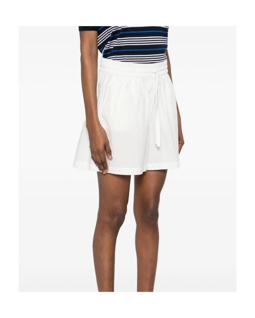 P.A.R.O.S.H. White Elasticated Shorts