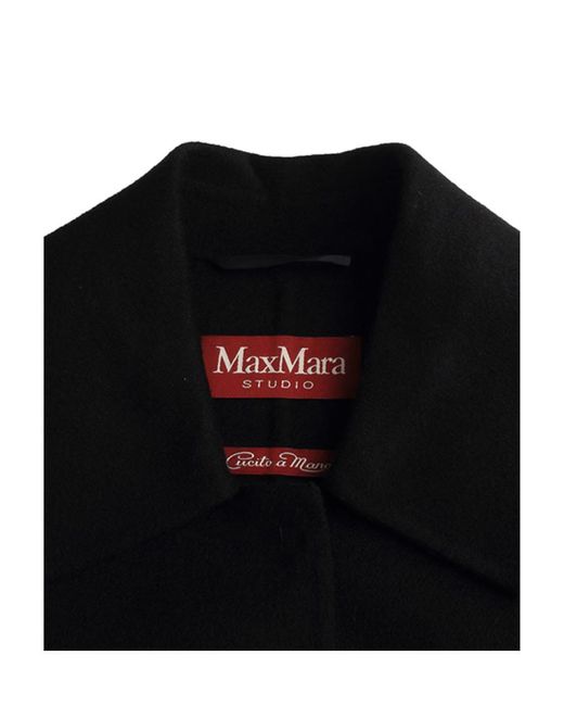Max Mara Black Logo Coat