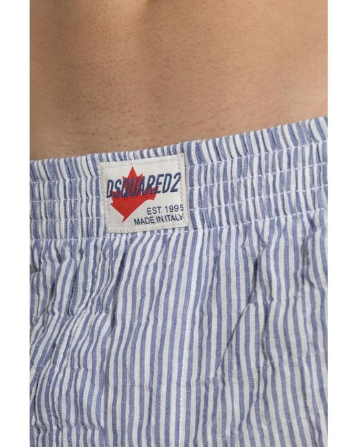 DSquared² Blue Striped Underwear for men