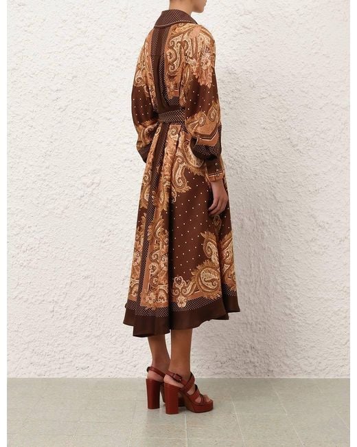 Zimmermann Brown Luna Shirt Dress