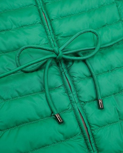 Weekend by Maxmara Green Hooded Quilted Down Jacket