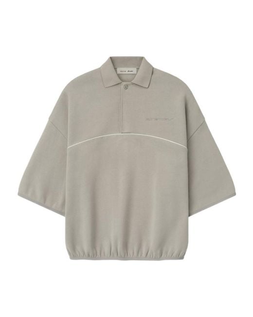 Fear Of God Gray Active Trace 3/4 Sleeve Modern Polo Sweatshirt for men