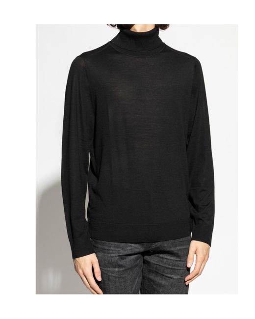 Paul Smith Black Wool Turtleneck for men
