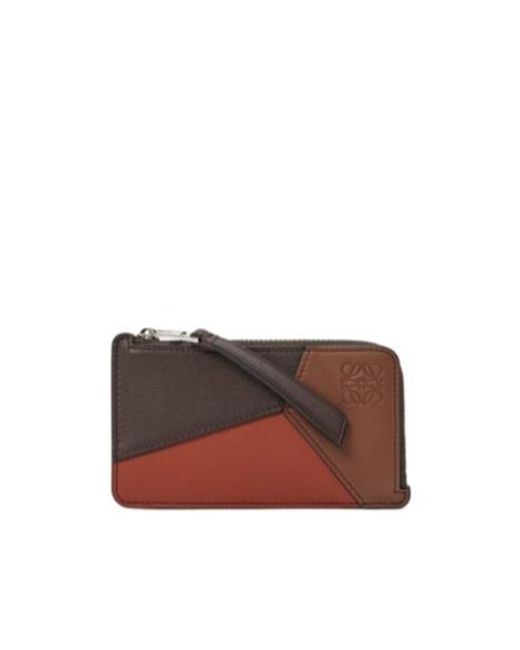 Loewe Brown Puzzle Coin Cardholder for men