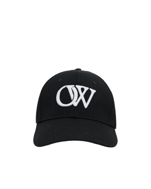 Off-White c/o Virgil Abloh Black Logo Embroidered Baseball Cap for men