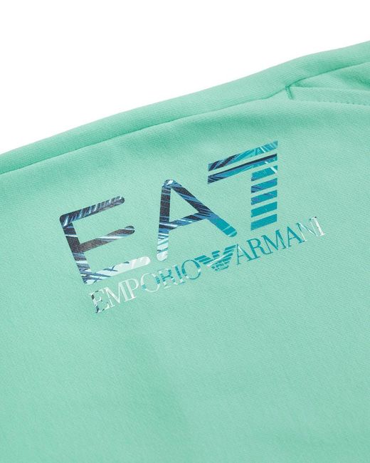EA7 Green Logo Printed Sweatpants