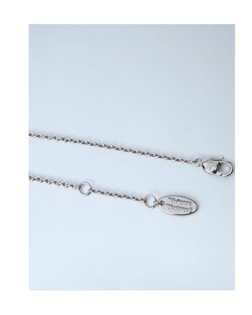 Vivienne Westwood White Olympia Drop Pendant Necklace