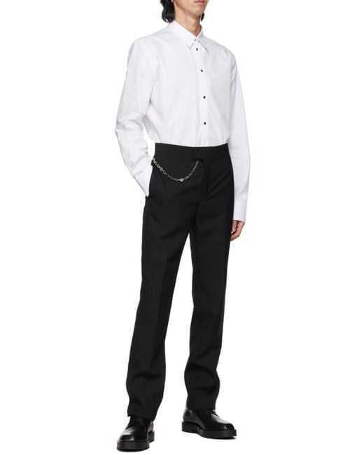 Givenchy Black Chain Link Straight Leg Trousers for men