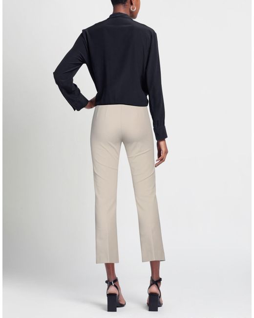 Max Mara Gray Solid Twill Pants