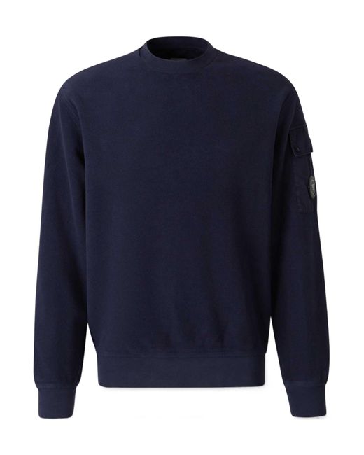 C P Company Blue Lens-Detail Sweatshirt for men