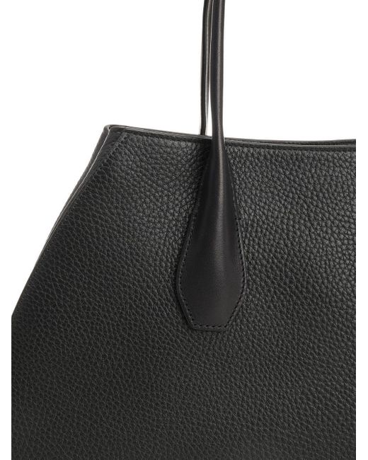The Row Black Alger Stitch Detailed Shoulder Bag