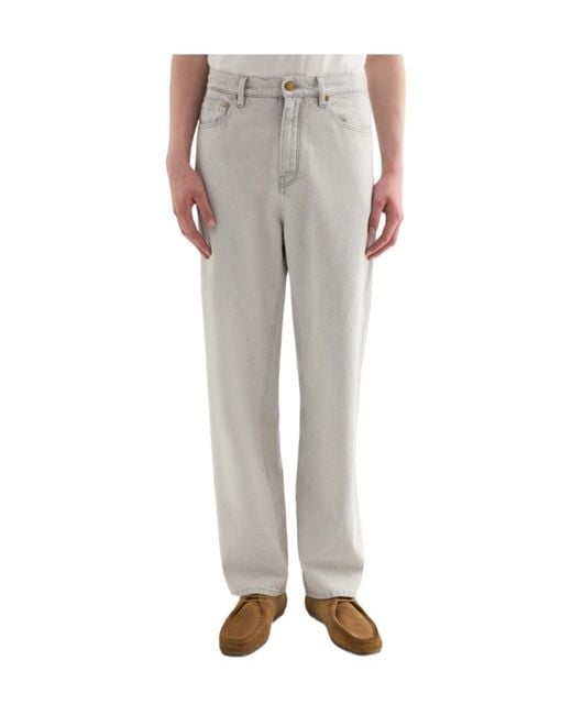 Jil Sander Gray Relaxed Denim Trousers for men