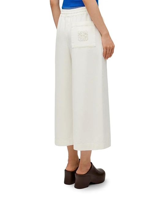 Loewe White Cropped Trousers