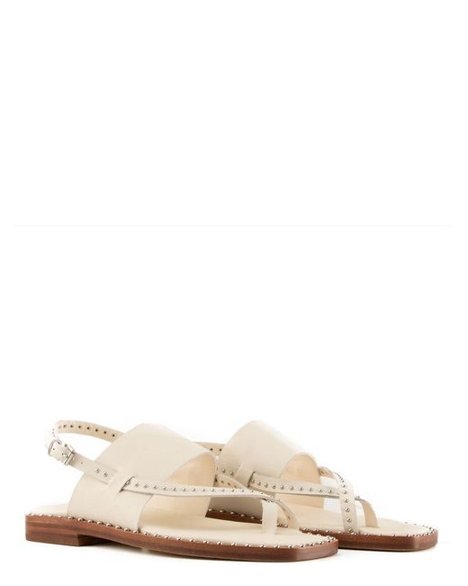 Ash White Medina Rivet Sandals