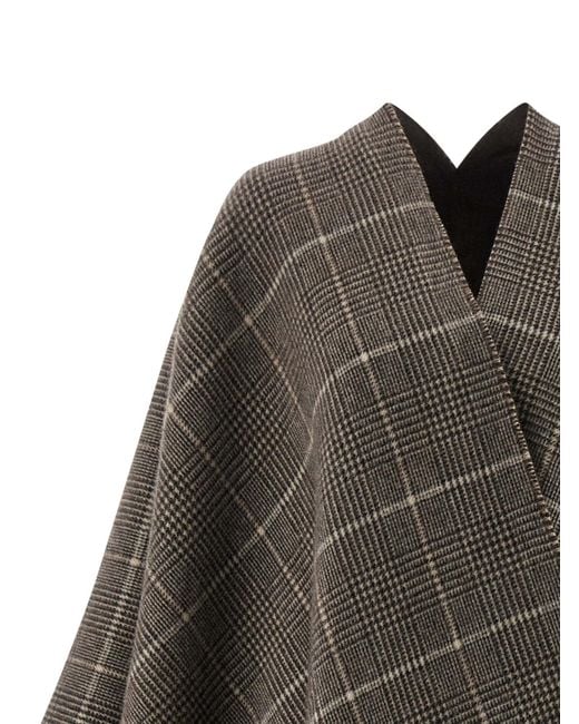 Brunello Cucinelli Gray Double-Sided Cloak
