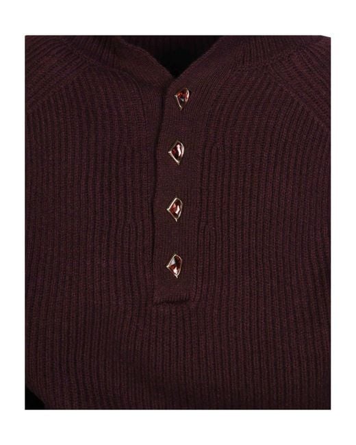 Dondup Red Ribbed Knit Sweater