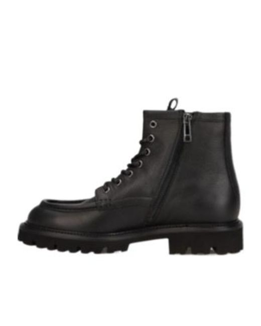 Boss Black Leather Boots for men