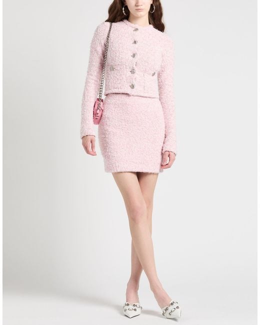 Balenciaga Pink Fashionable And Simple Tweed Coat