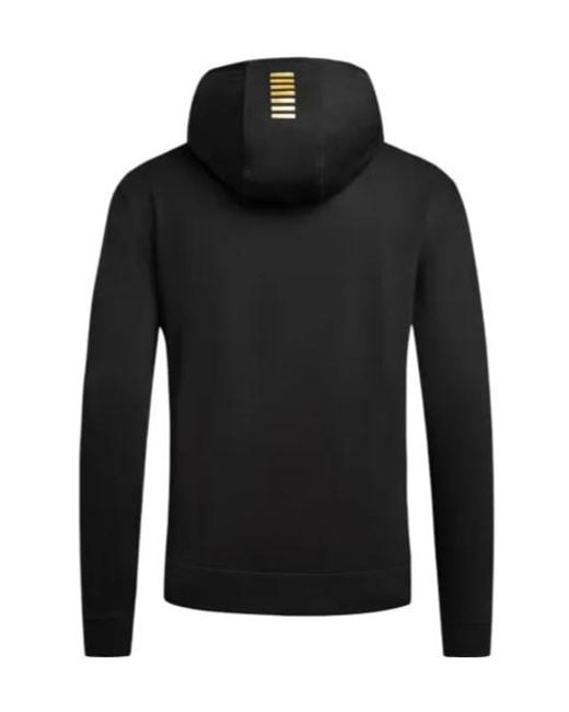 EA7 Black Core Identity Drawstring Hoodie for men
