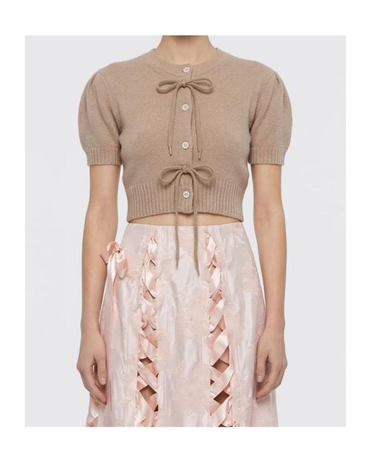 Simone Rocha Natural Short Cardigan