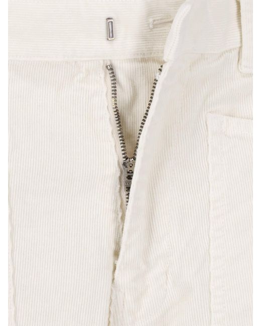 Nili Lotan White Casual Trousers With Belt Loops