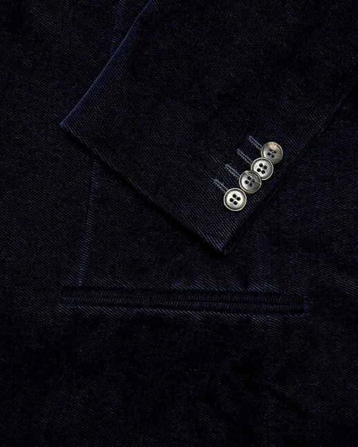Armani Collezioni Blue Single-Breasted Casual Jacket for men