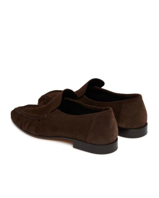 The Row Brown Soft Moccasin Loafers for men