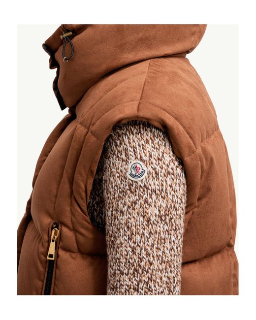 Moncler Brown Paterne 2-In- Hooded Short Padded Jacket