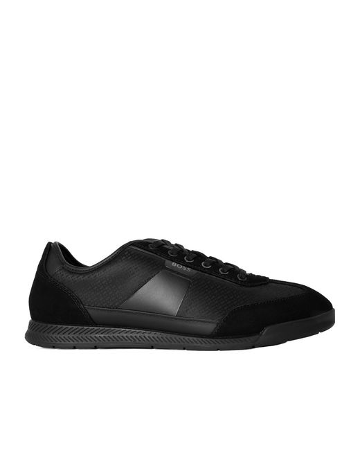 Boss Black Solid Color Low-Top Trainers for men