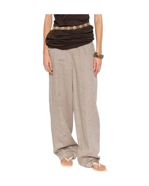 Fabiana Filippi White Elastic Waist Casual Pants
