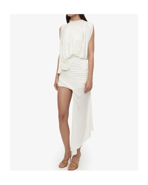 Christopher Esber White Cumulus Tucked Mini Dress