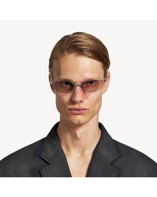 Balenciaga White Eyewear Cat-Eye Sunglasses for men