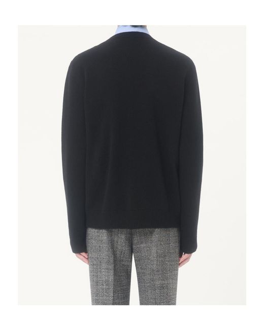 Valentino Black V Detailed Crewneck Jumper for men