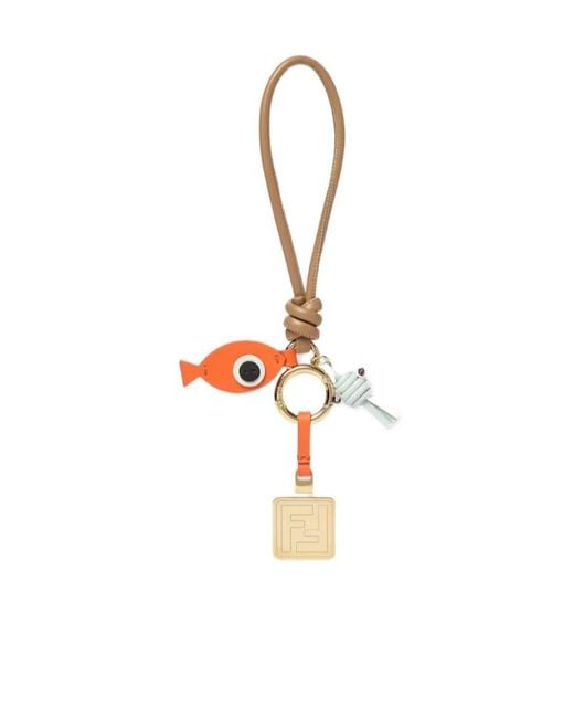 Fendi White Fish Tech Charm