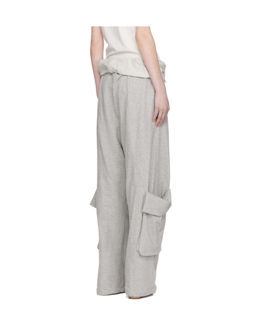 OPEN YY Gray Rolled-Up Athletic Cargo Pants