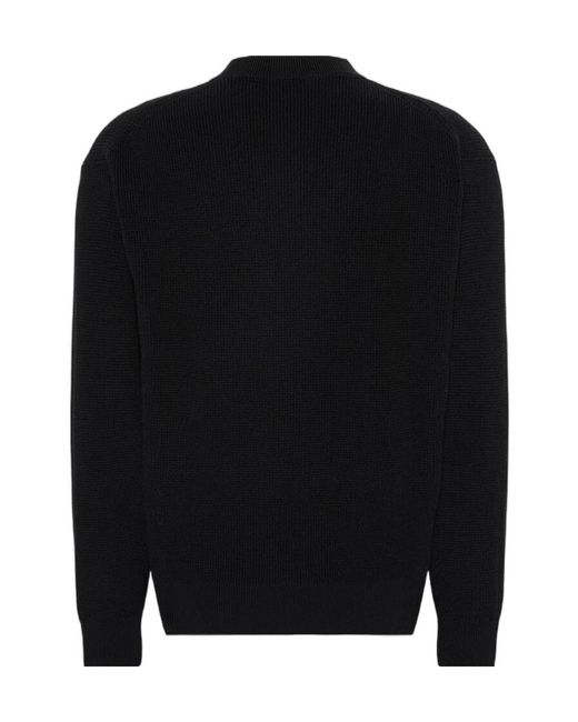 Calvin Klein Black Jeans Waffle Knit Jumper for men