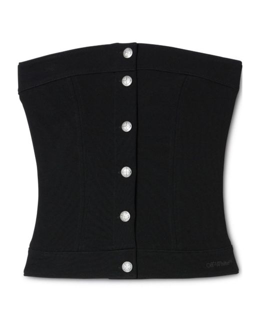 Off-White c/o Virgil Abloh Black Corset-Style Top