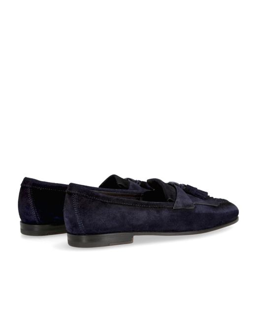 Santoni Blue Andrea Penny Loafers for men