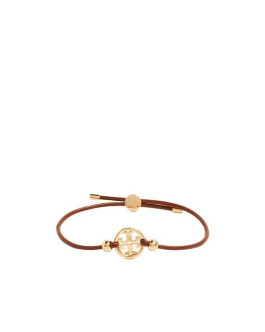 Tory Burch Metallic Miller Logo Plaque Slider Bracelet