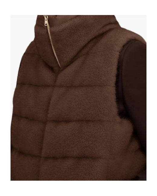 Herno Brown Reversible Quilted Down Vest
