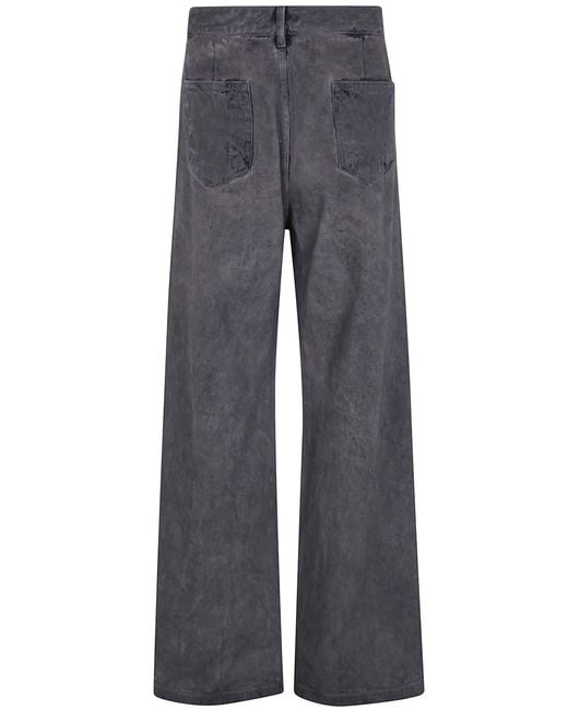 Rick Owens Gray Faded Whiskered Jeans for men