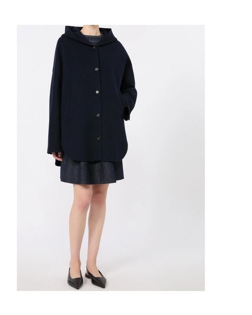 Max Mara Blue Long-Sleeved Coat