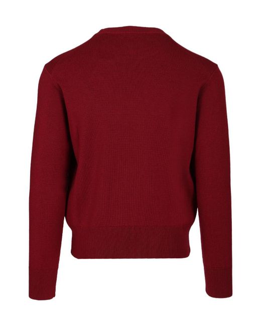 AMI Ami De Coeur Logo Embroidered Crewneck Jumper for men