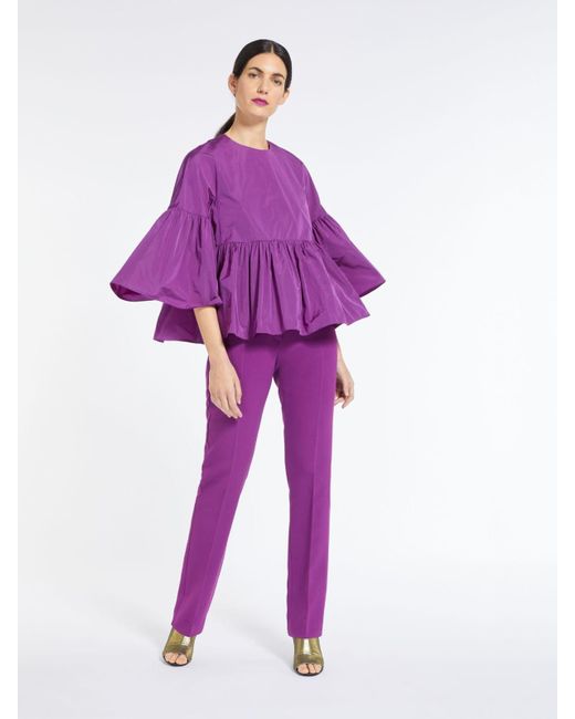 Max Mara Purple Haute Couture Taffeta Shirt