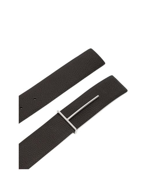 Tom Ford Black T Belt for men